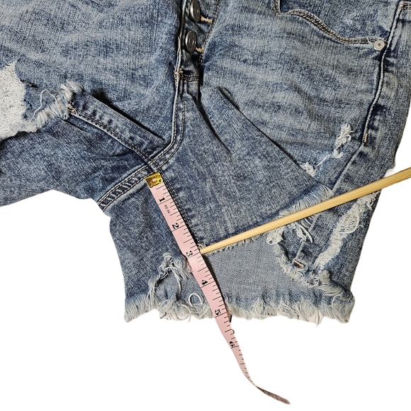 Indigo Rein Cutoff Distressed Jean Shorts, 7/27 - Picture 12 of 12